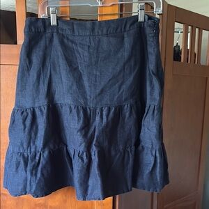 GAP Blue Knee-Length Tiered Bubble Skirt